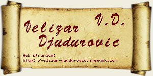 Velizar Đudurović vizit kartica